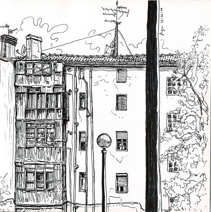 Dibujo patio interior 2 (Bilbao)
