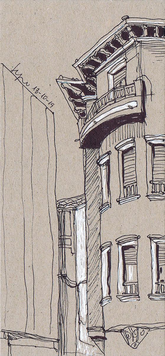 Dibujo Edificio en Romo (Getxo)