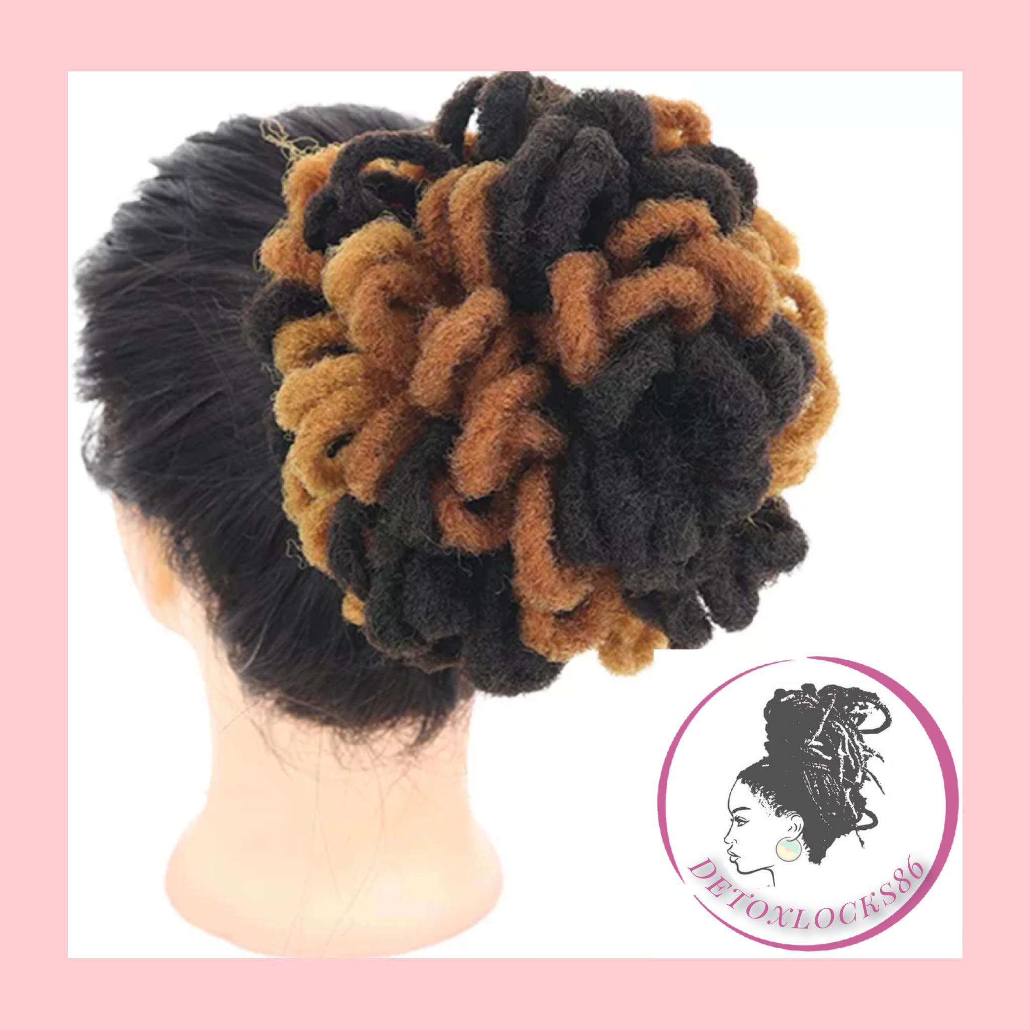 Postiche Synthétique Locks Noir/Doré