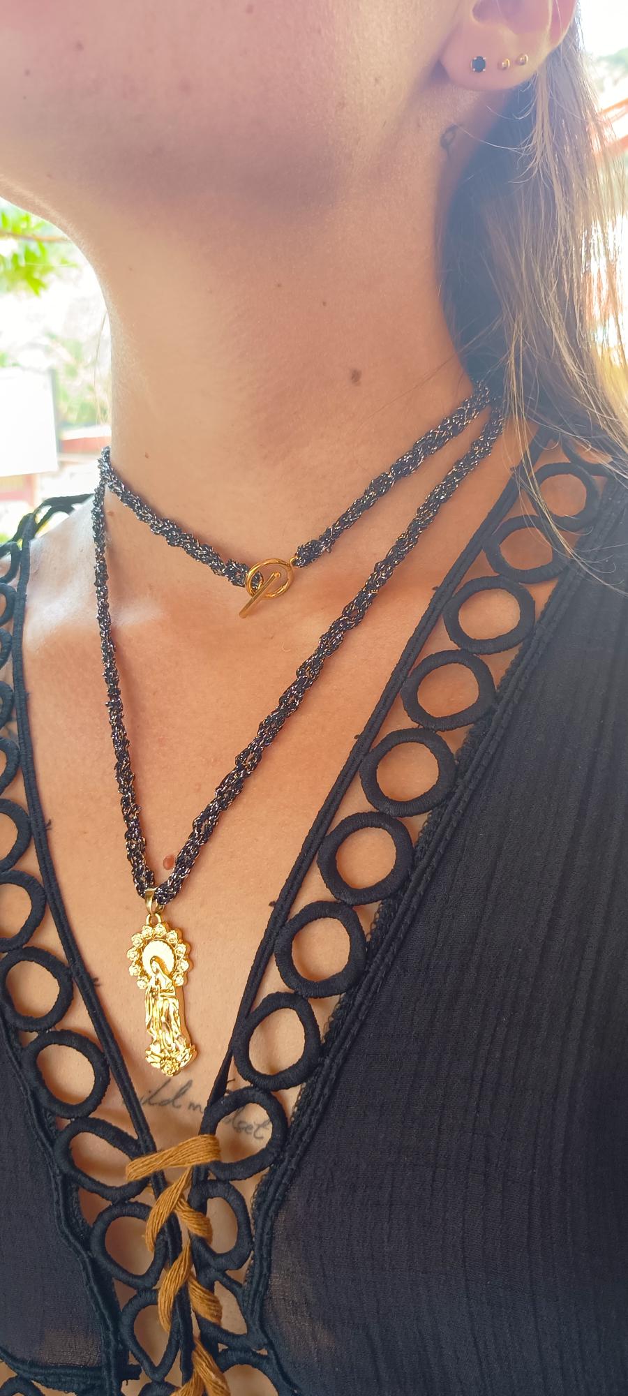 Sautoir médaille de la vierge 