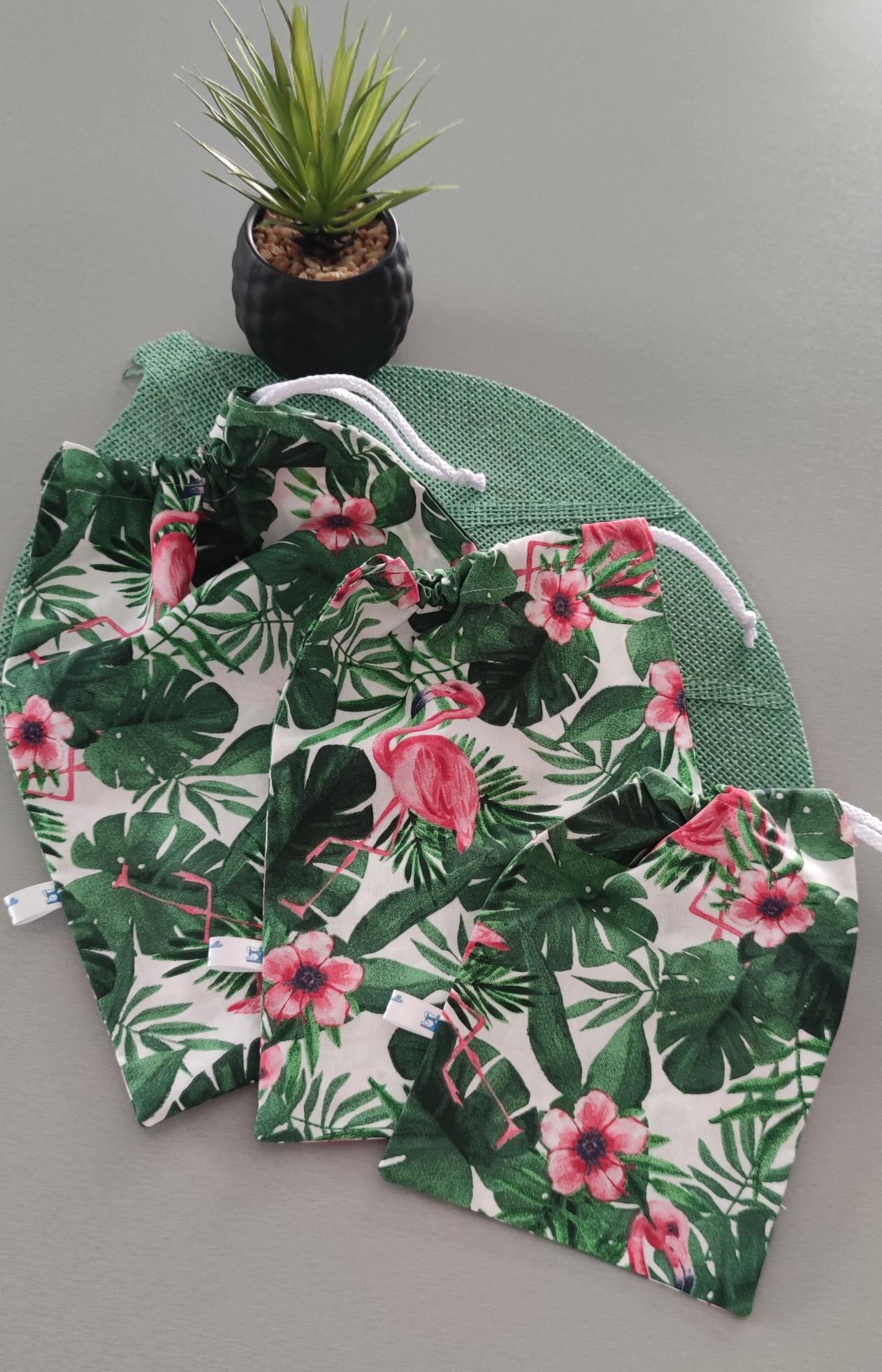 Sac à vrac x3 flamand rose 