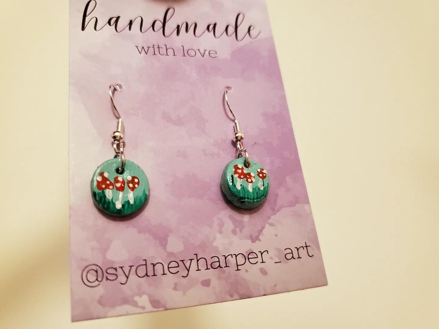 Mini Mushroom Earrings