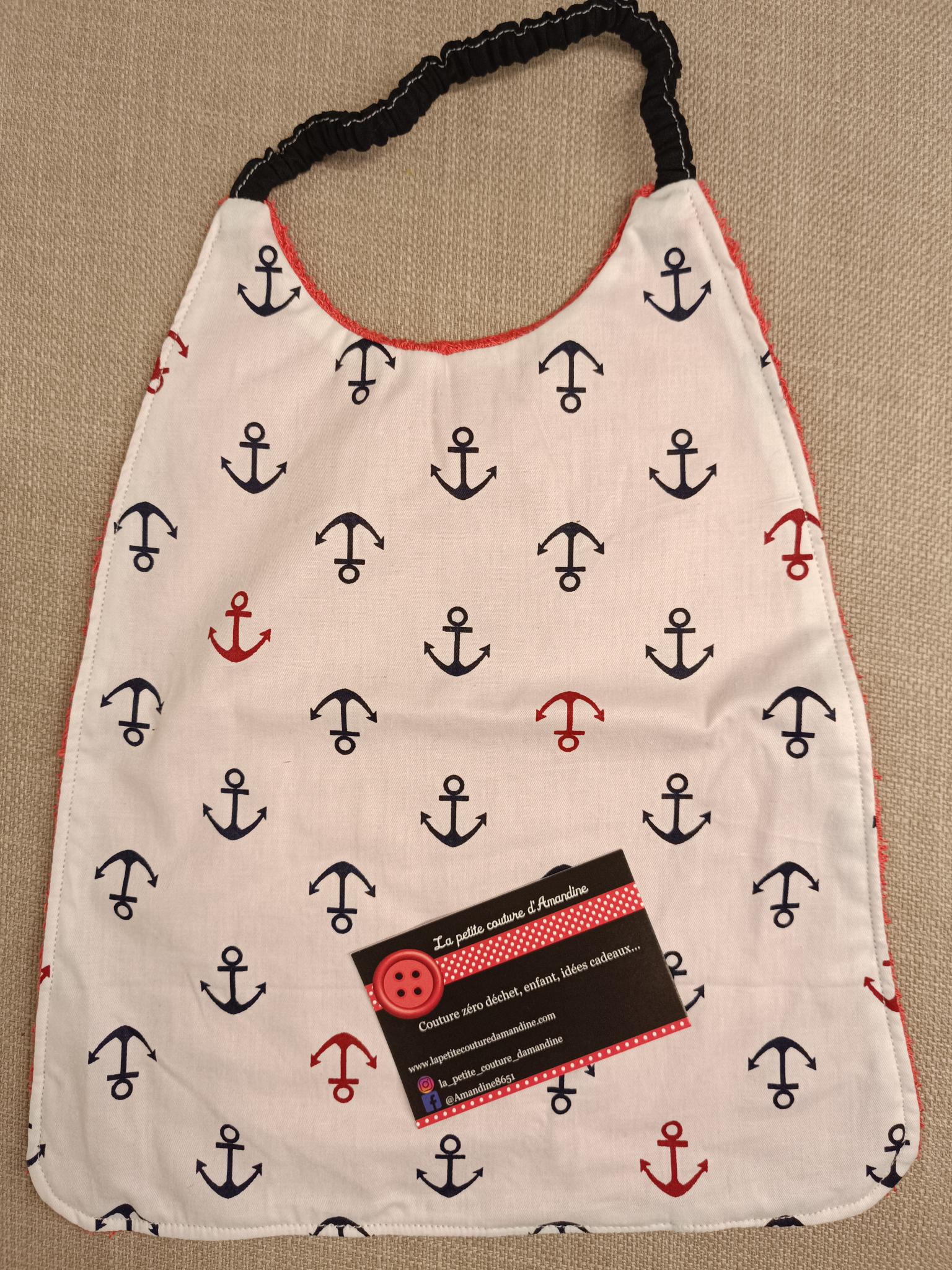 Bavoir élastique ancre