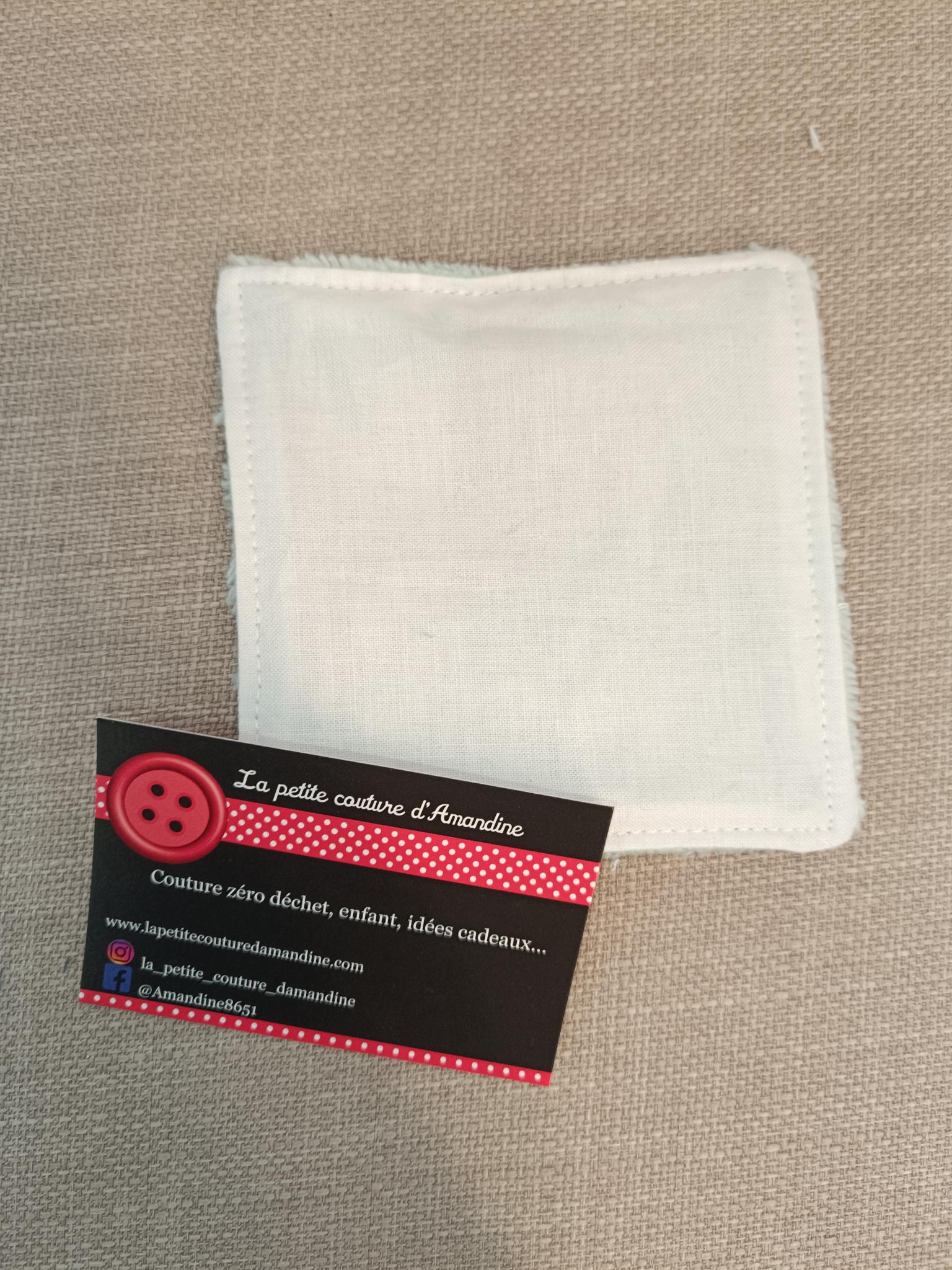 Coton blanc bambou vert pâle 