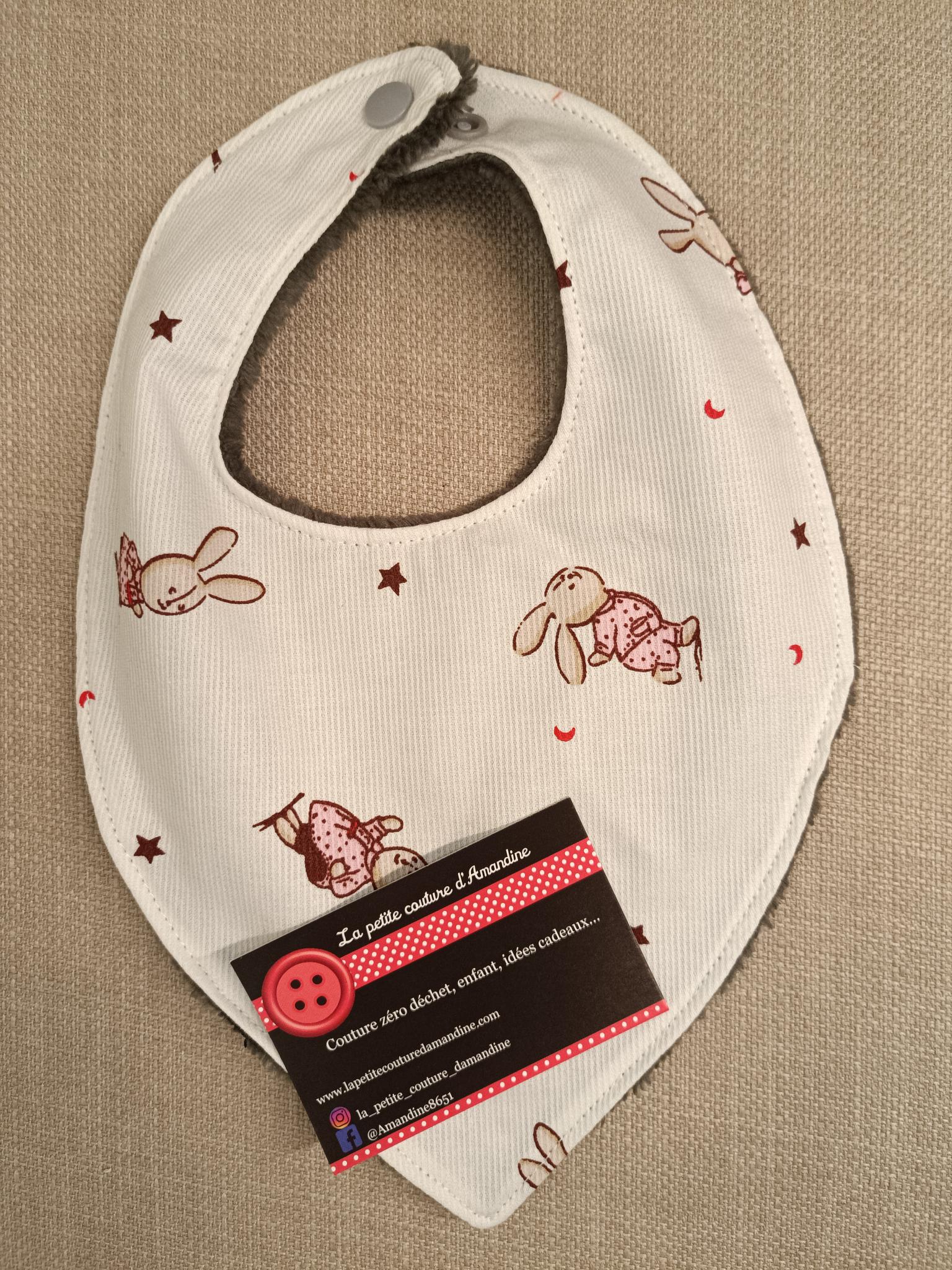 Bavoir bandana lapin