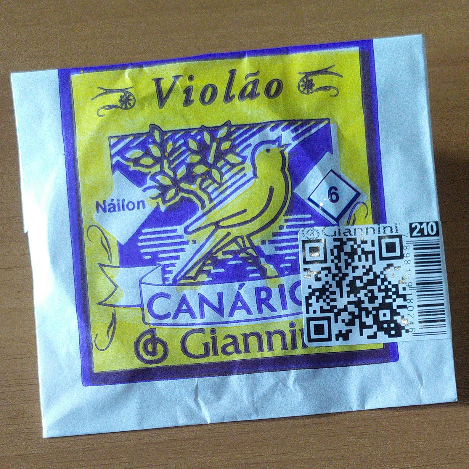 Corda 6ª Mi Avulsa Violão Nylon Canário Cód 210