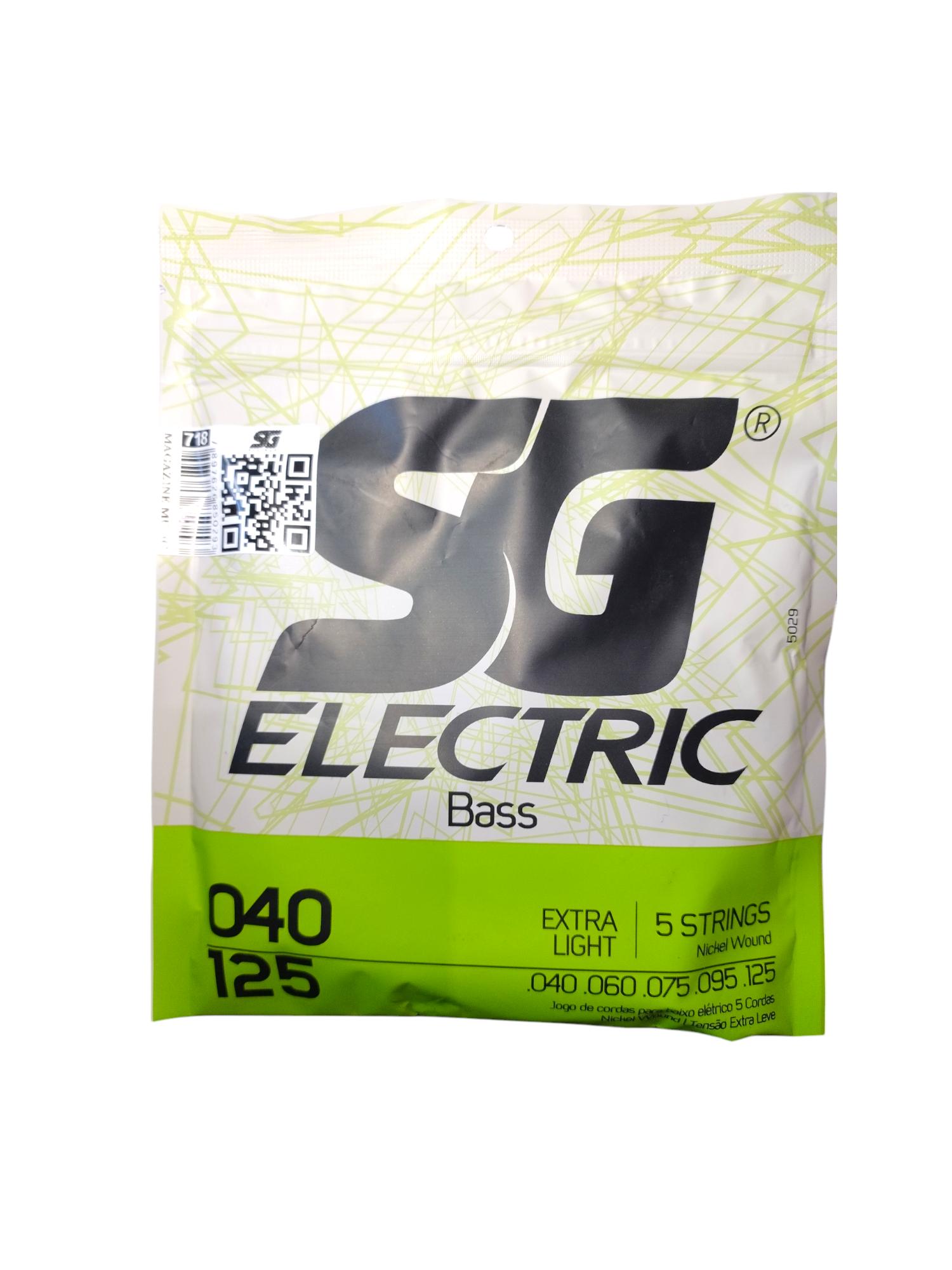 718 - Encordoamento Cordas Baixo 5C 0.40 SG Strings 