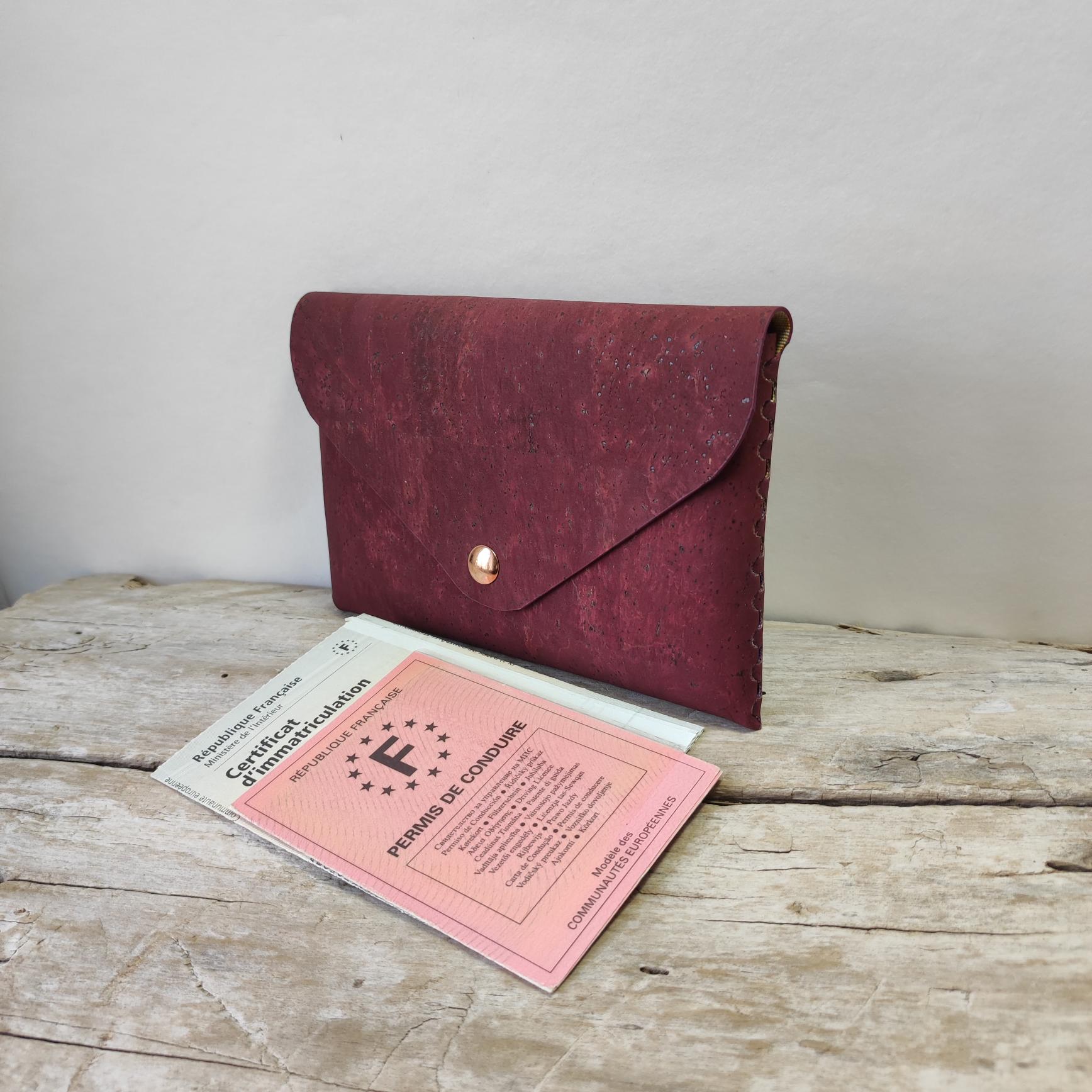 Pochette Papiers Elo Liège Prune