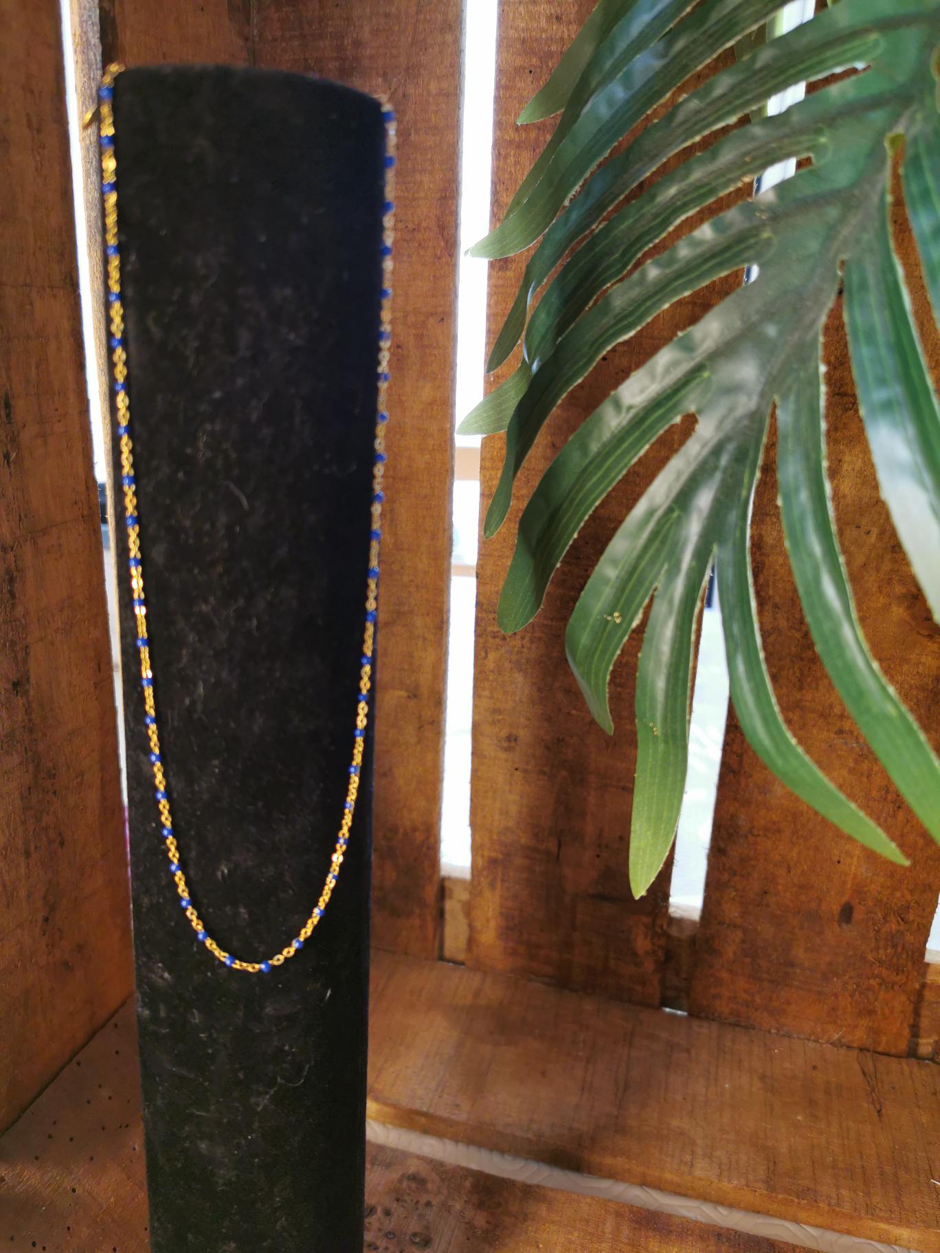 Collier acier et email 