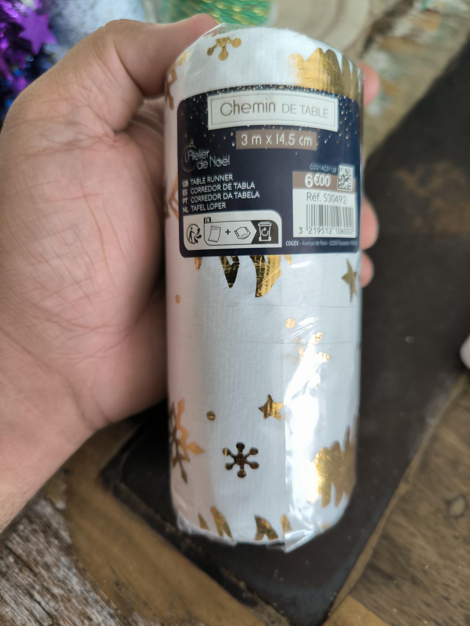CHEMIN DE TABLE 3M X 14,5 CM