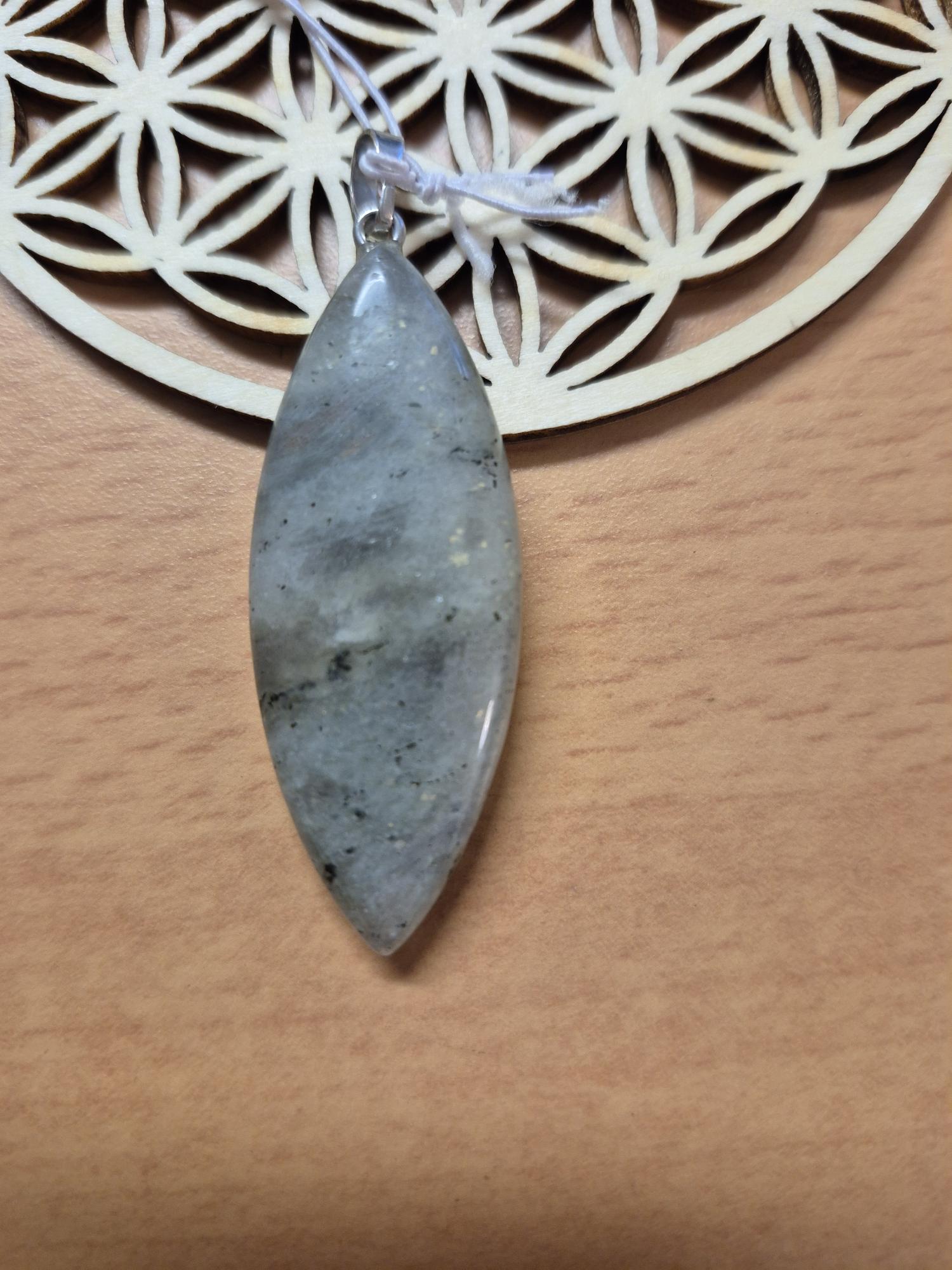 Pendentif labradorite grise