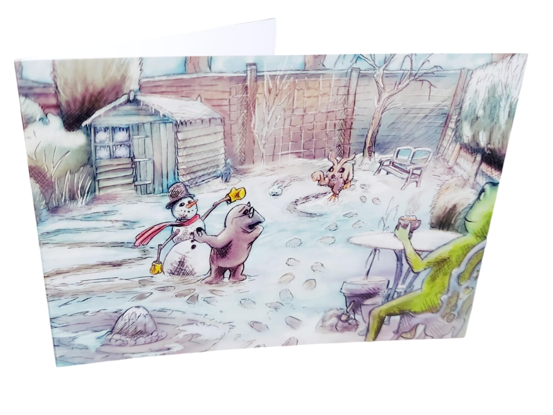 Hedge Ends at Christmas x5 cards C6