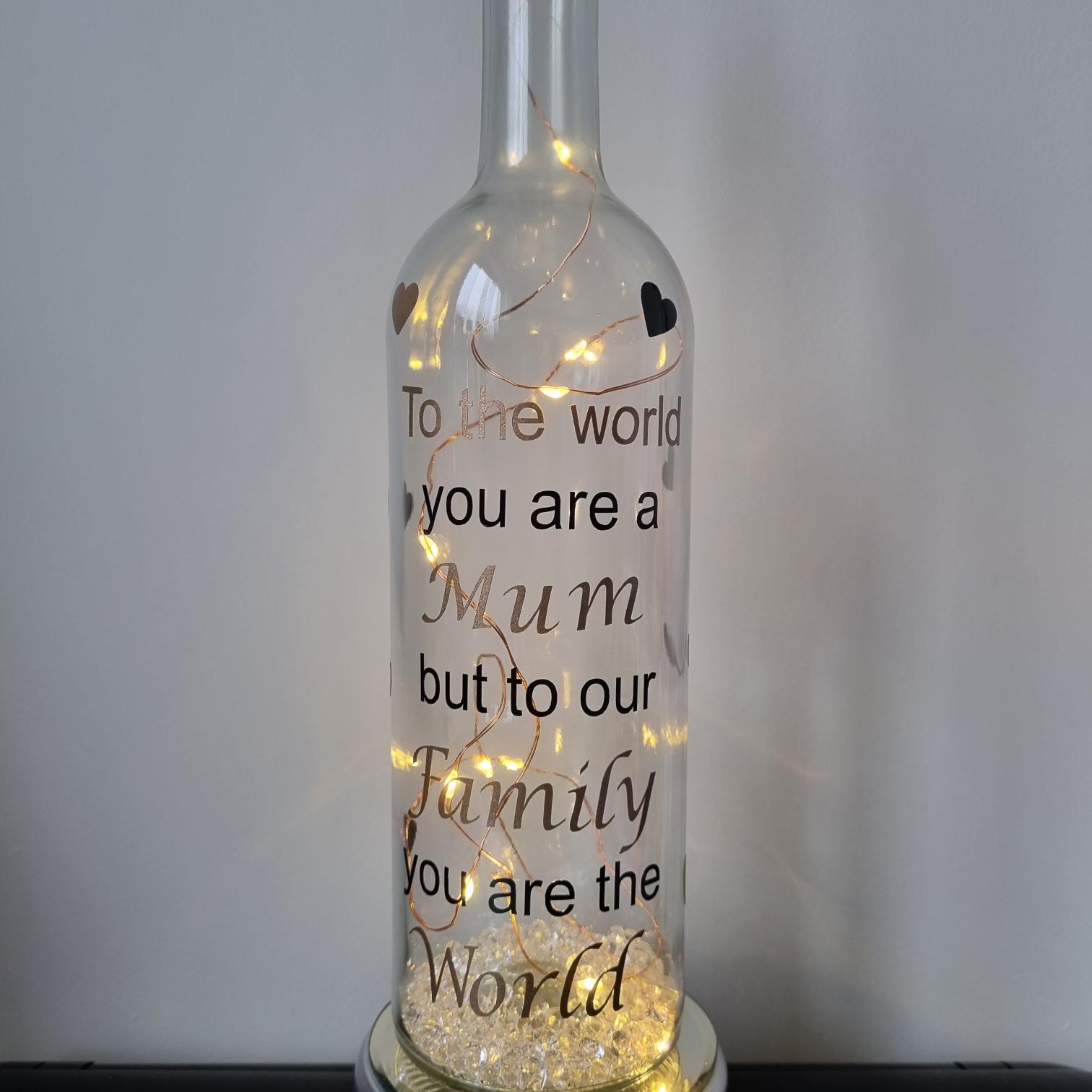 Mum Light Up Bottle Personalised 