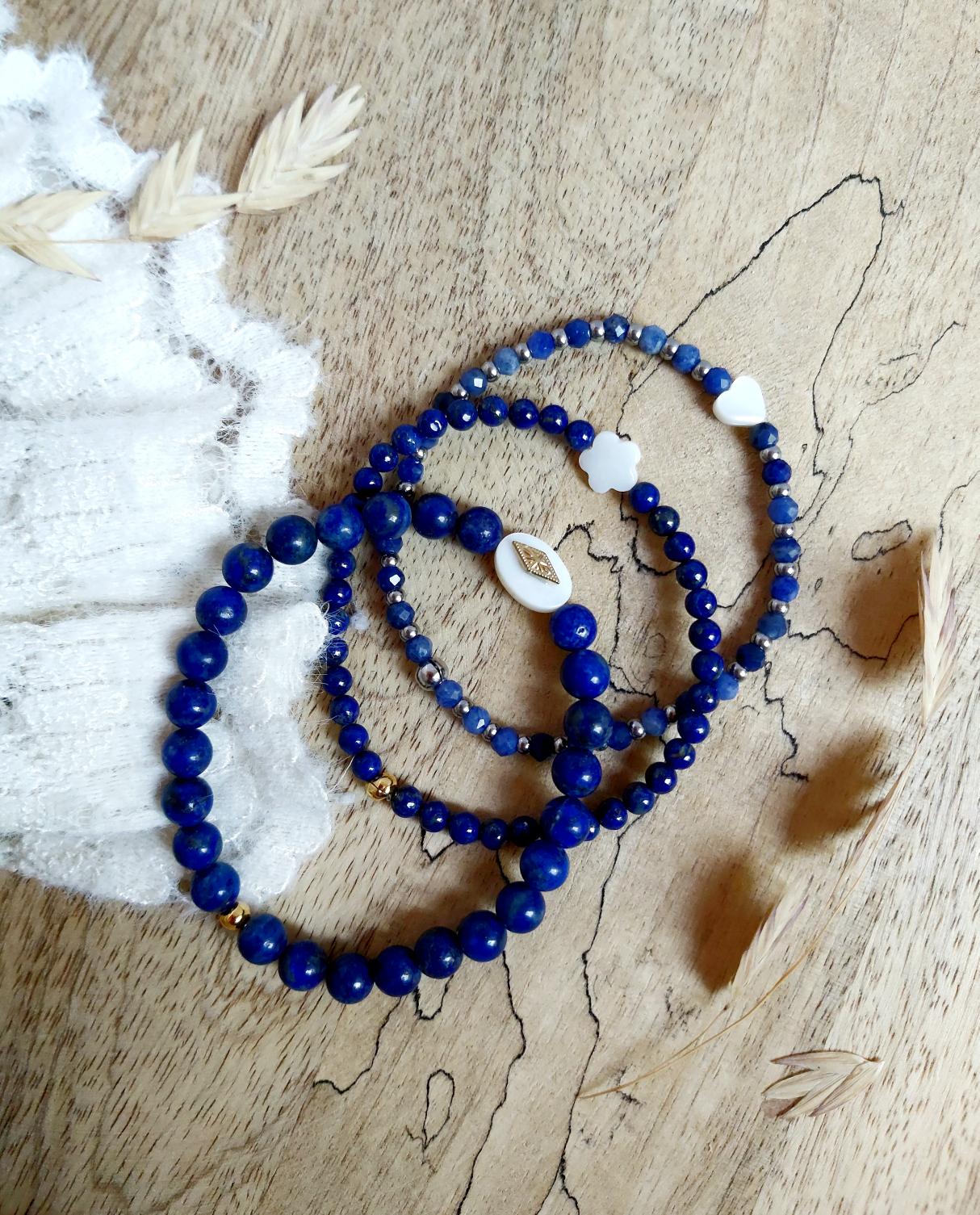 Bracelets femmes collection &quot;harmonie&quot; bleu.