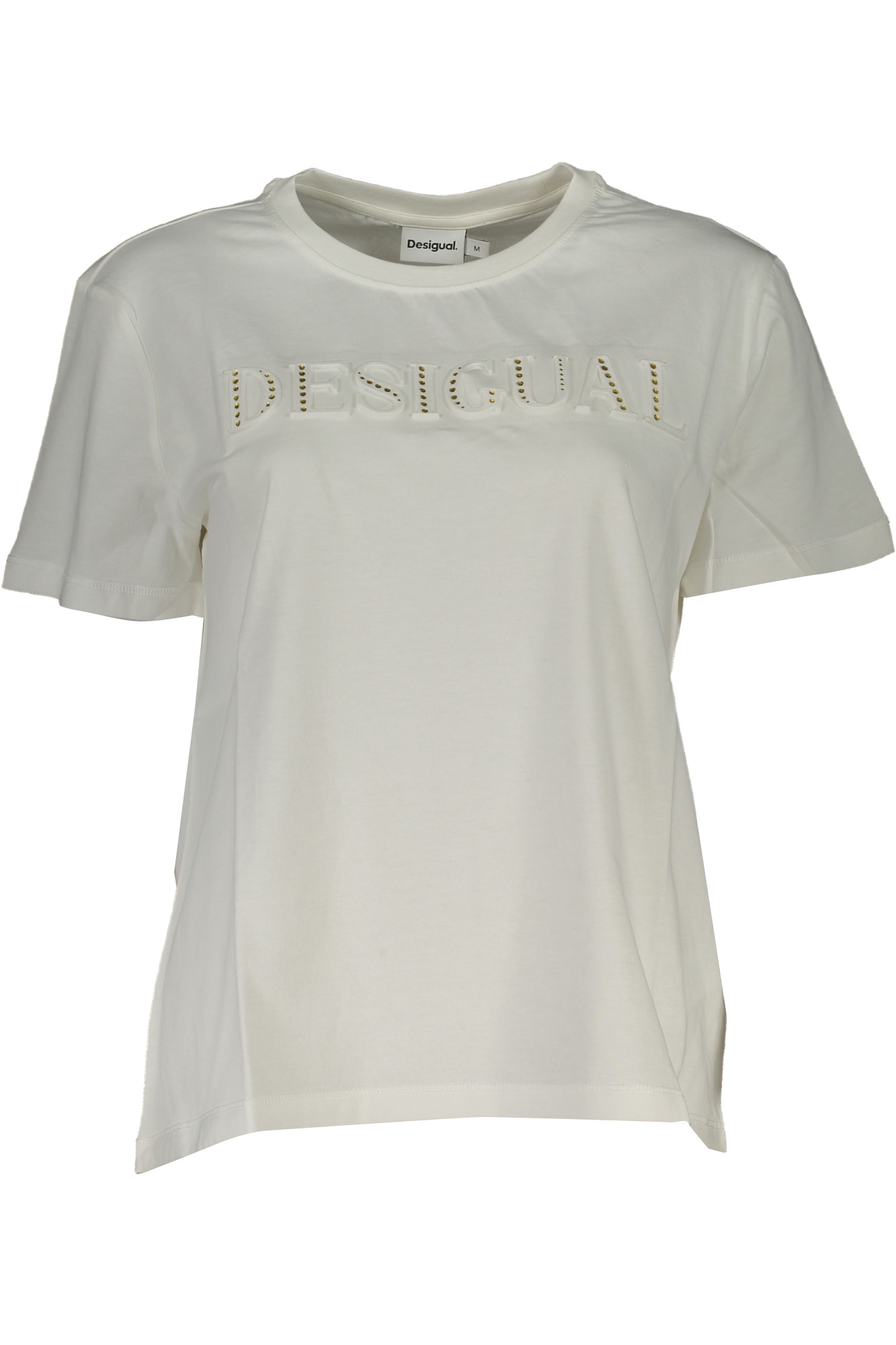 DESIGUAL T-SHIRT MANICHE CORTE DONNA BIANCO