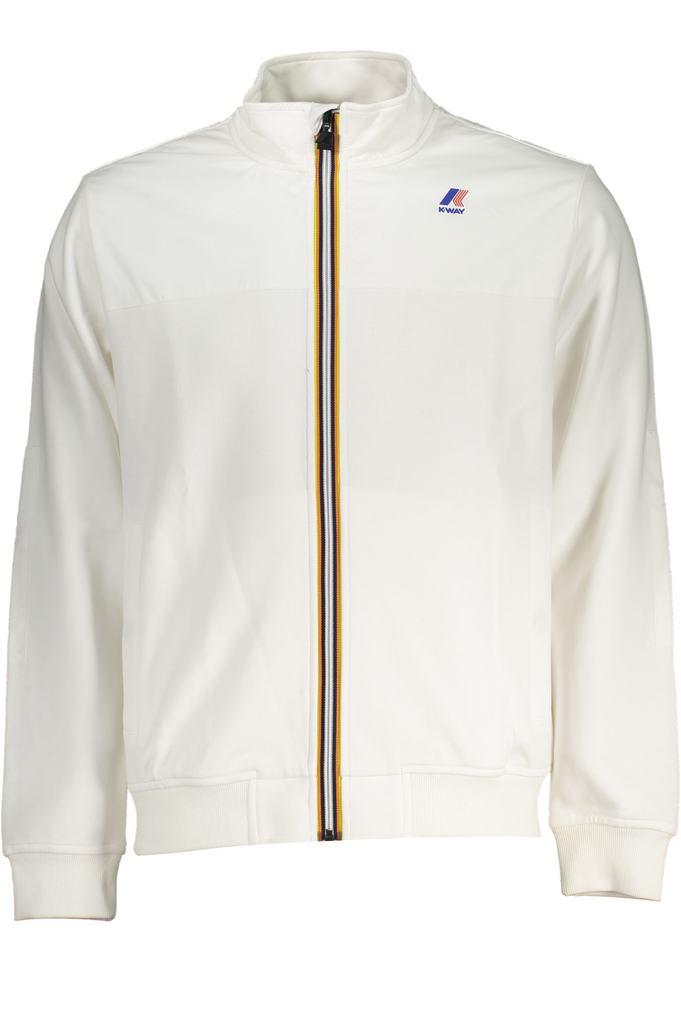 K-WAY FELPA CON ZIP UOMO BIANCO