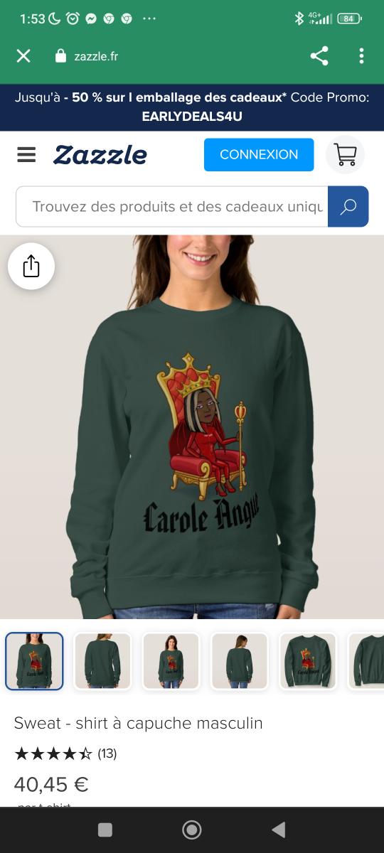 Sweat  Halloween Pour Carole angue  