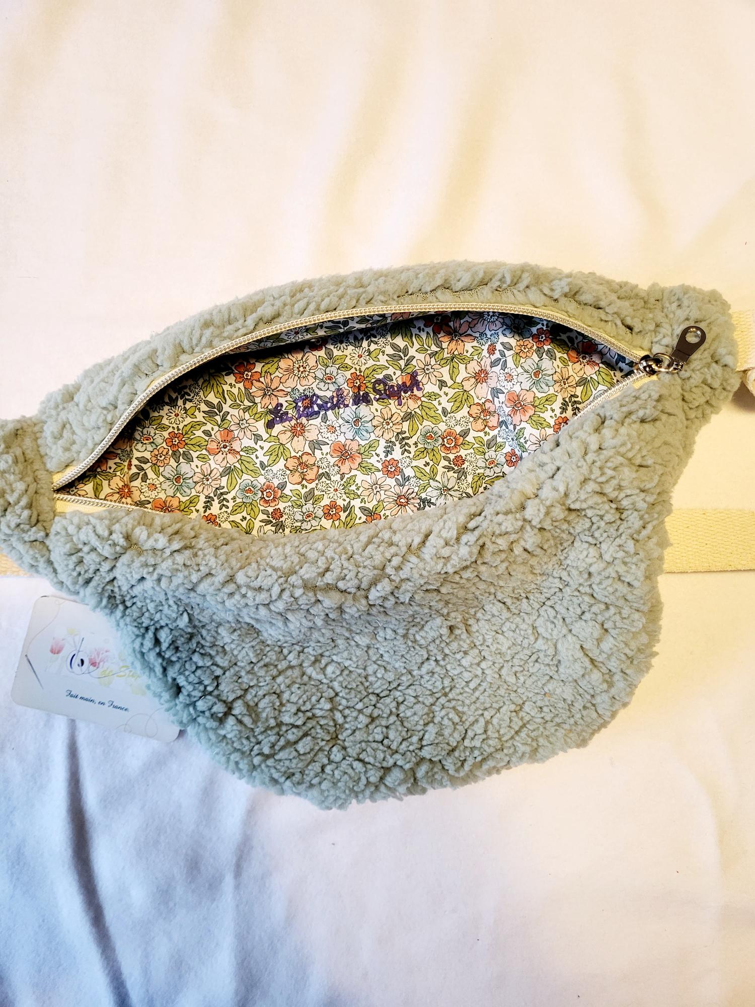 Sac Banane moumoute coton à fleurs