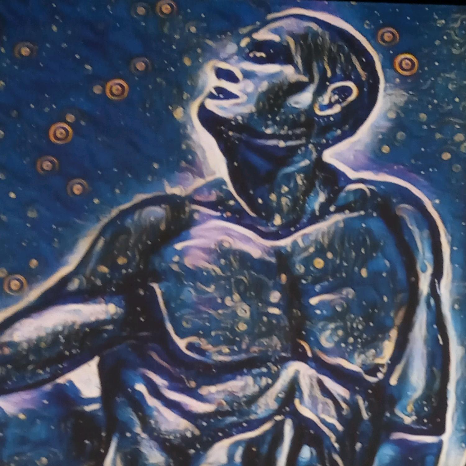 Starry Starry Night Torso Metallic Art