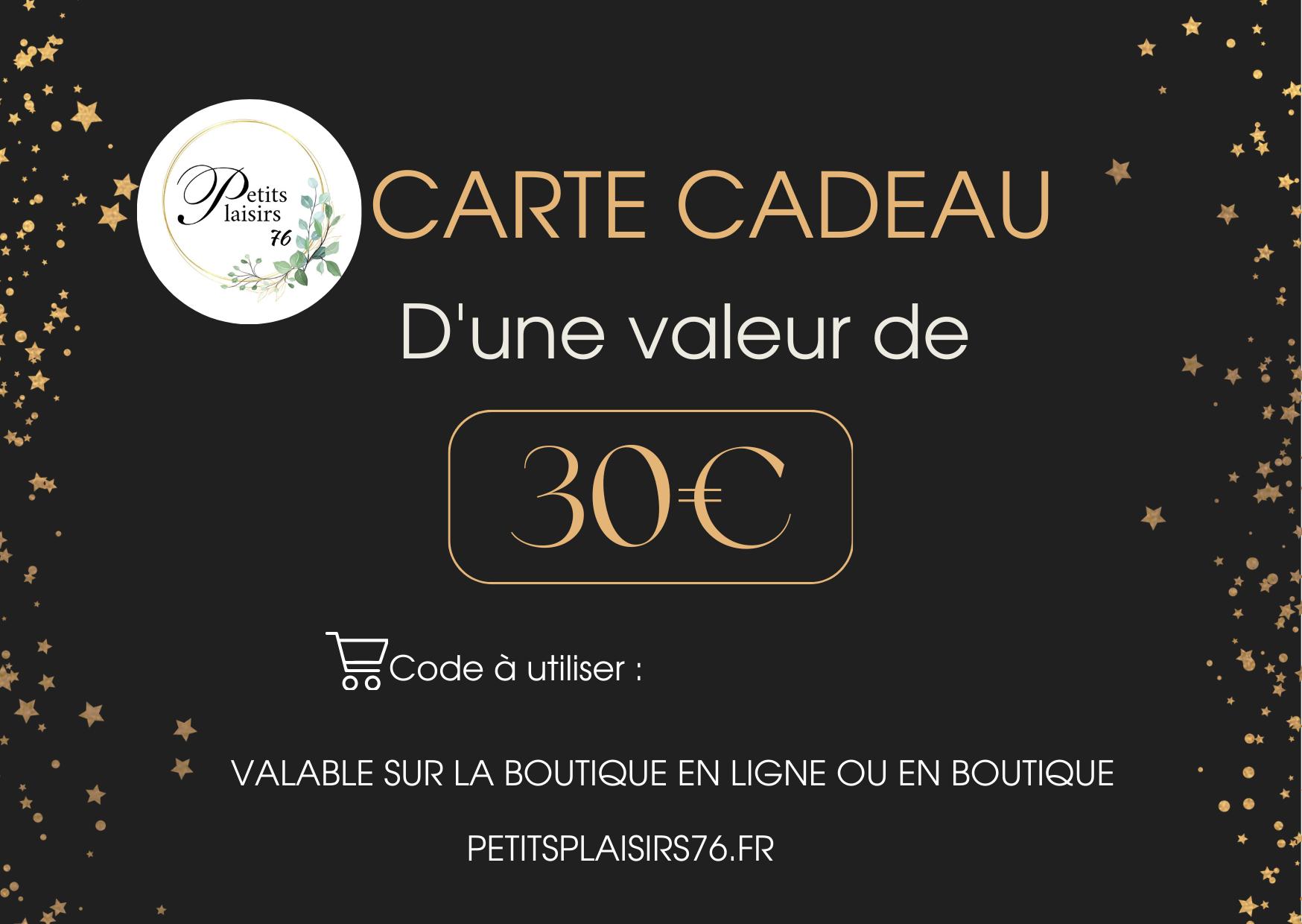 Carte cadeau 30€
