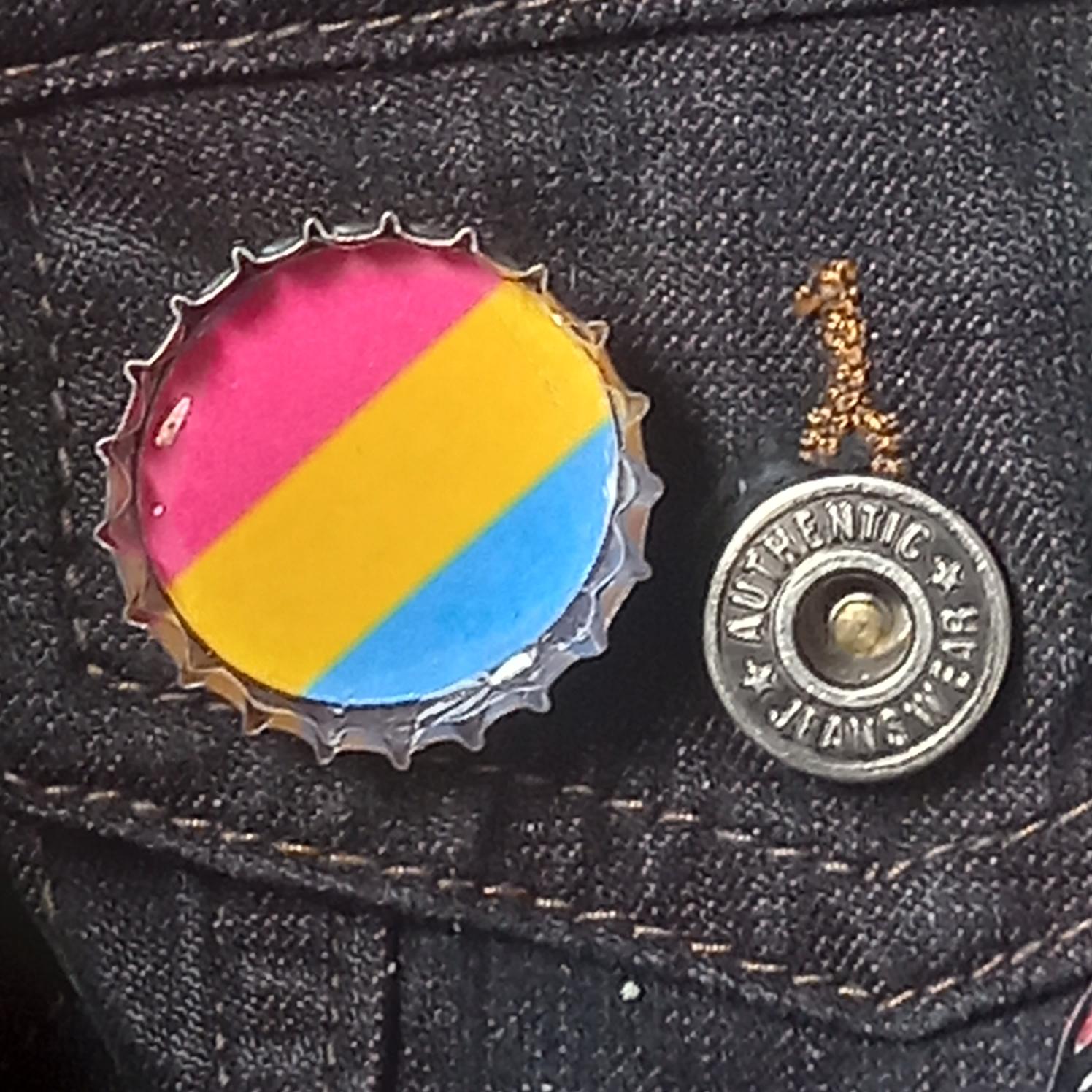 Pansexual Bottle Cap Pin