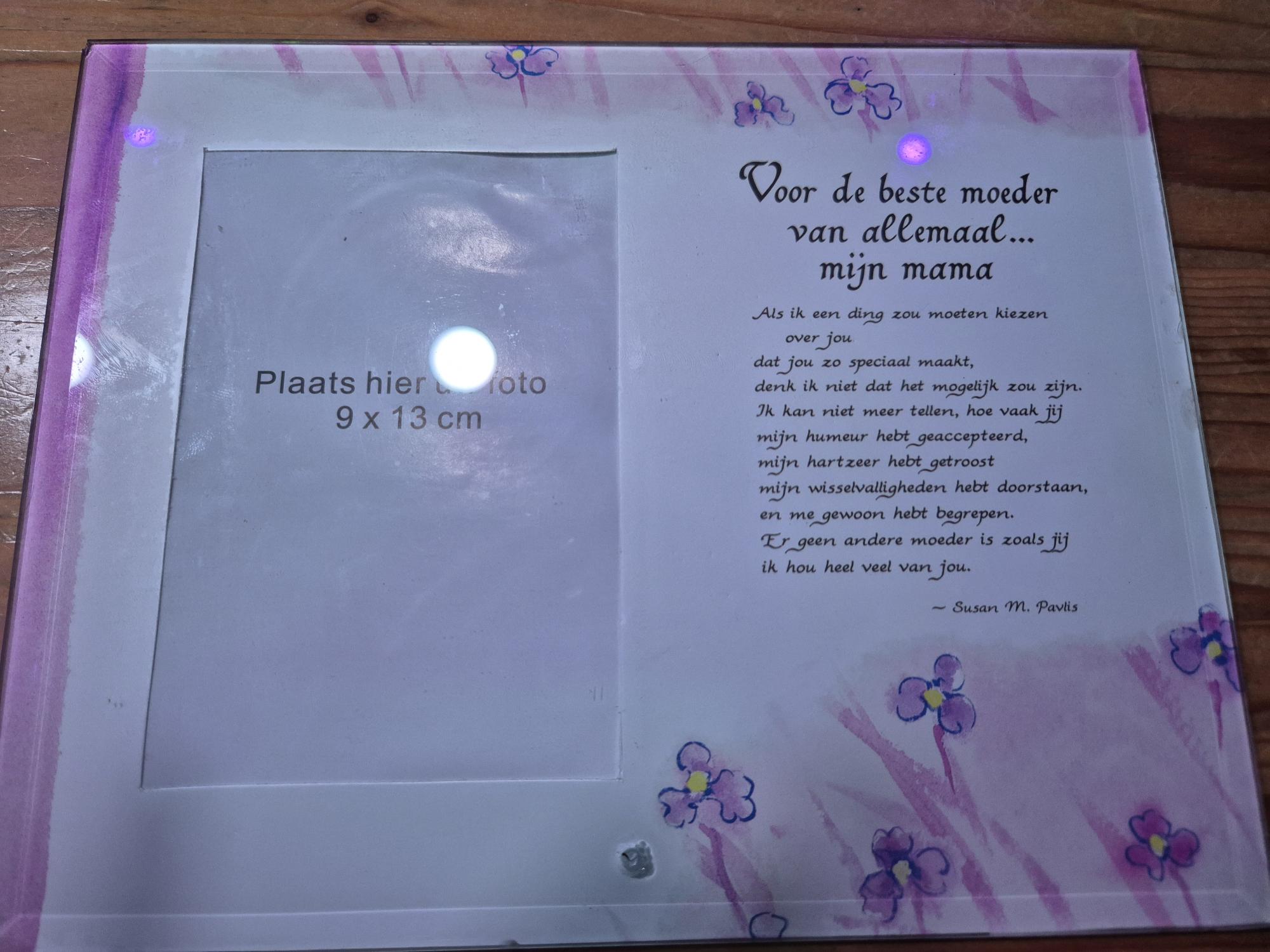 Fotolijstje Voor de beste moeder van allemaal