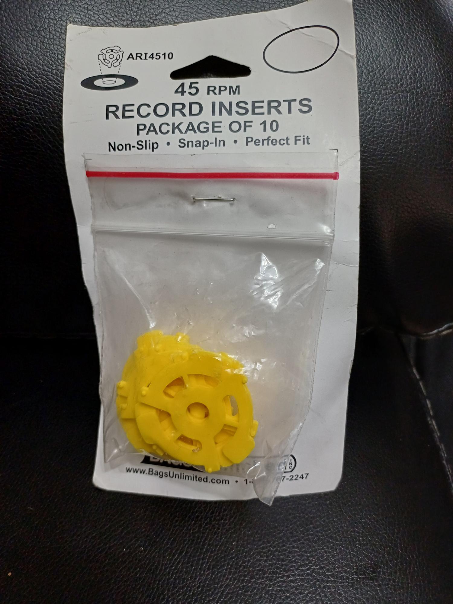 Lote de 10 Adaptadores de Vinilos de 45 RPM