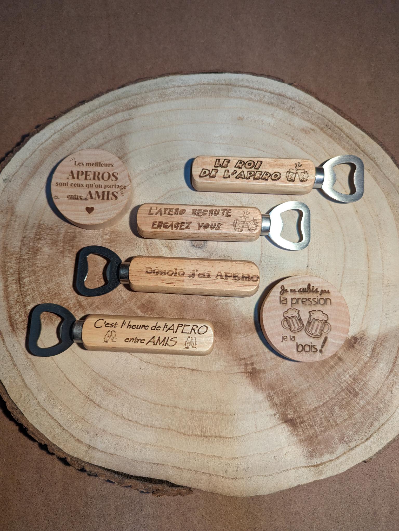 Décapsuleur bois à personnaliser 