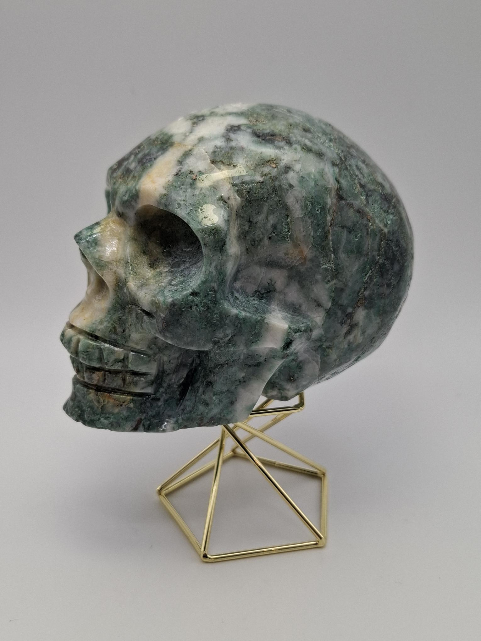 Dioptase and Pyrite Skull