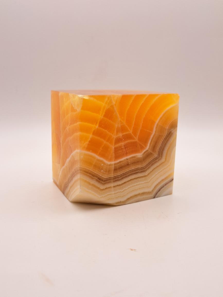Honey Calcite Cube