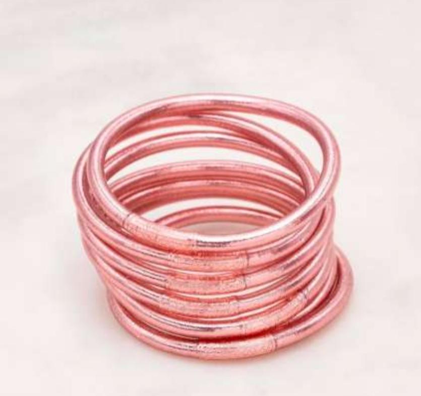 Jonc boudhiste avec mantra RoseGold