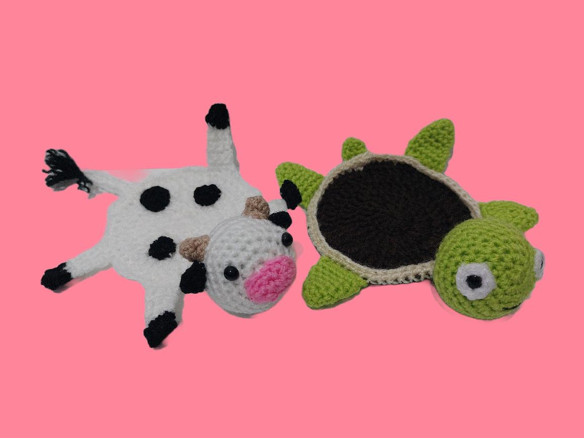 4 Pack Cows And Turtle Coaster Splats! 