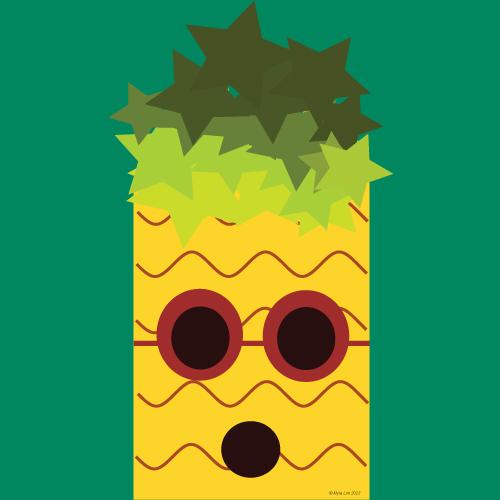 🍍 Pineapple Squtie Green Kids T-Shirt