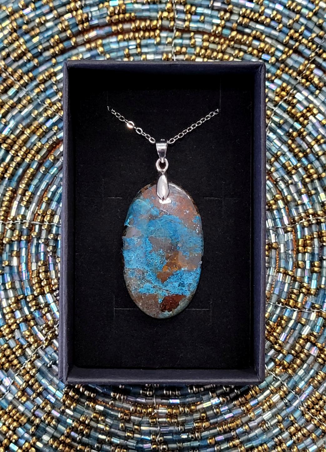 Pendentif azurite 