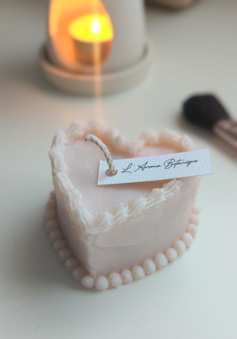 Bougie &quot;𝐻𝑒𝑎𝑟𝑡 𝐶𝑎𝑘𝑒&quot;