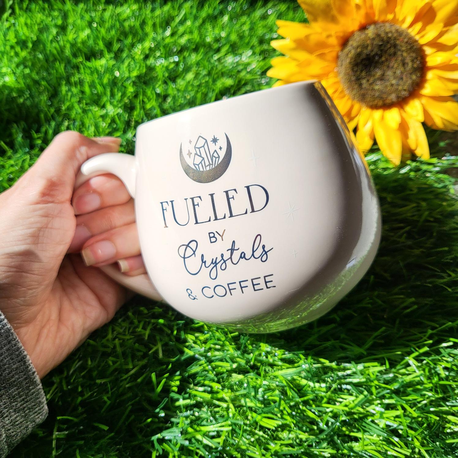 Crystal Lovers "Fuelled by crystals and coffee" Mug