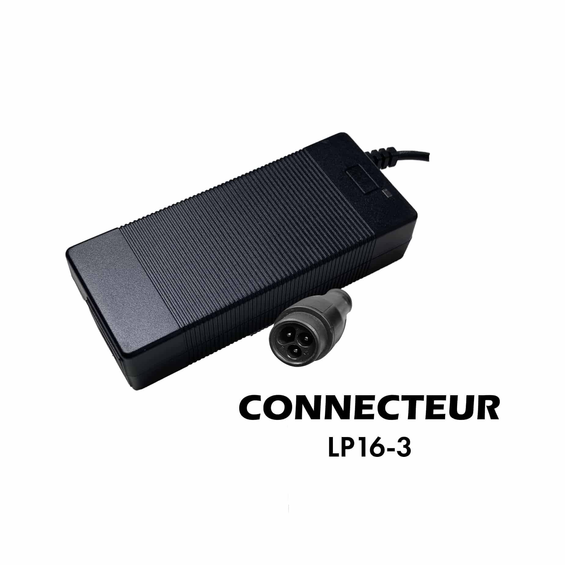 Chargeur 48V ➡️ 54.6V / 2A (+ Adaptateur GX16-LP16-3)
