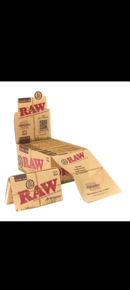 RAW Artesano kingsize slim rolling papers + tips + tray

