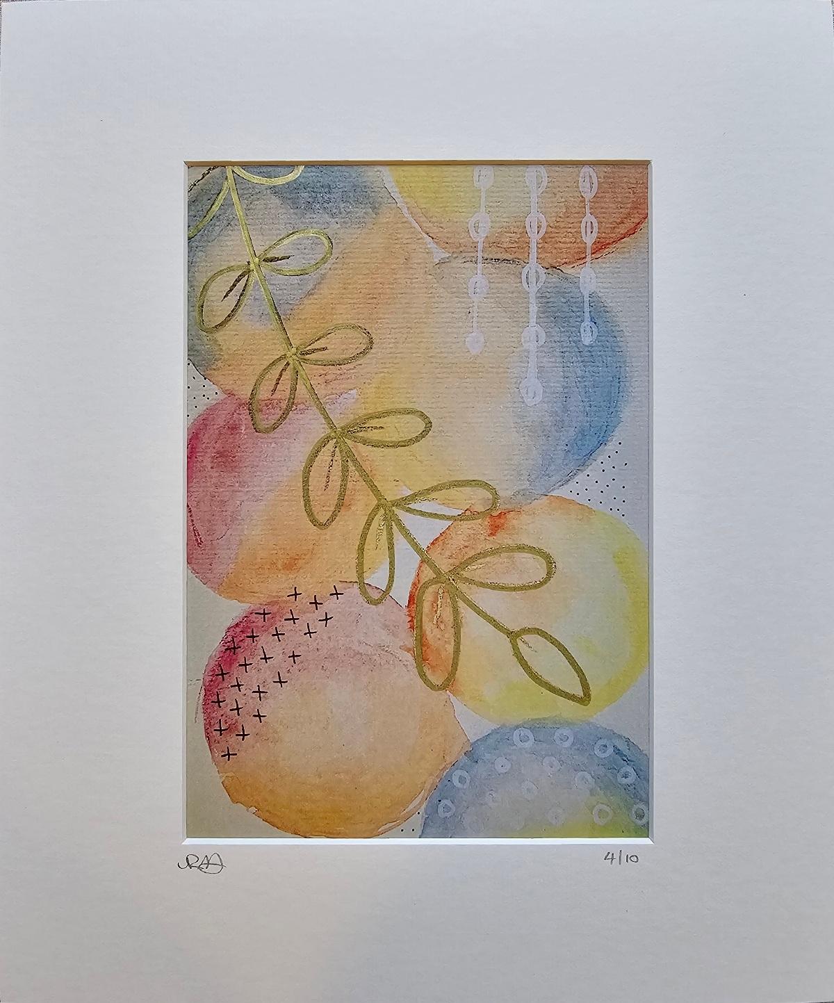 Watercolour circles print