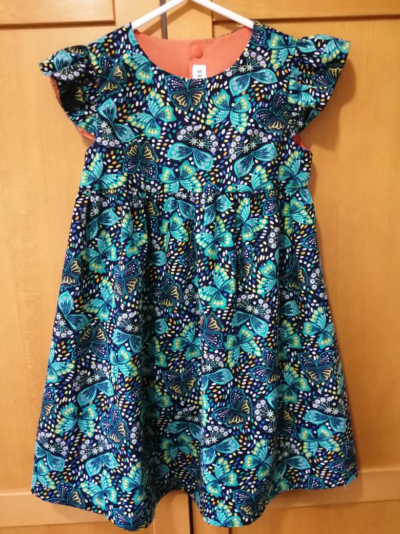 Dress - 12 mth. to 6 yrs. Turquoise butterflies
