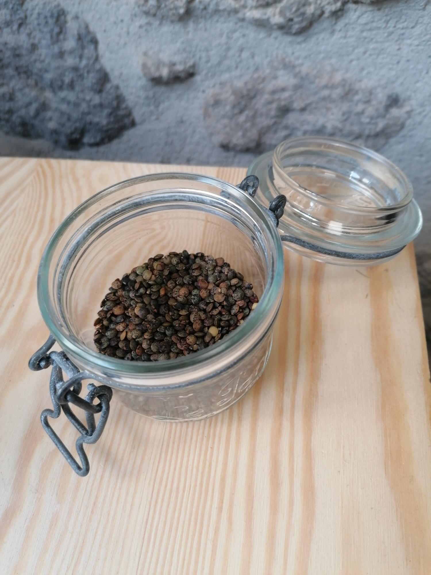 Lentilles Vertes. Prix Pour 100g 