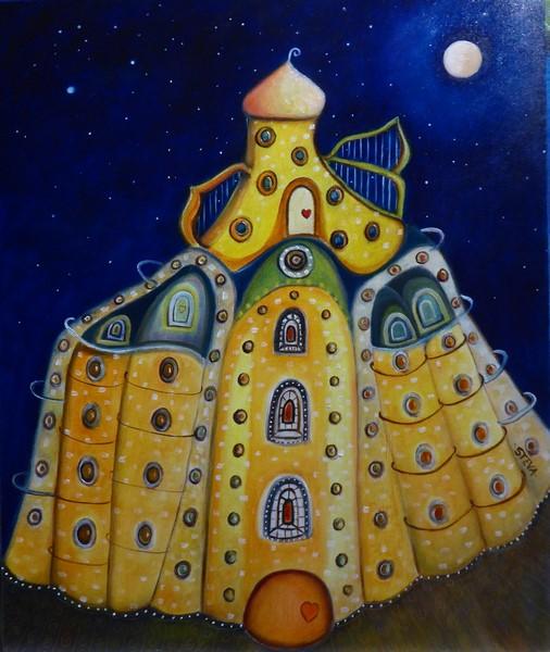 La Cité de La Harpe, huile