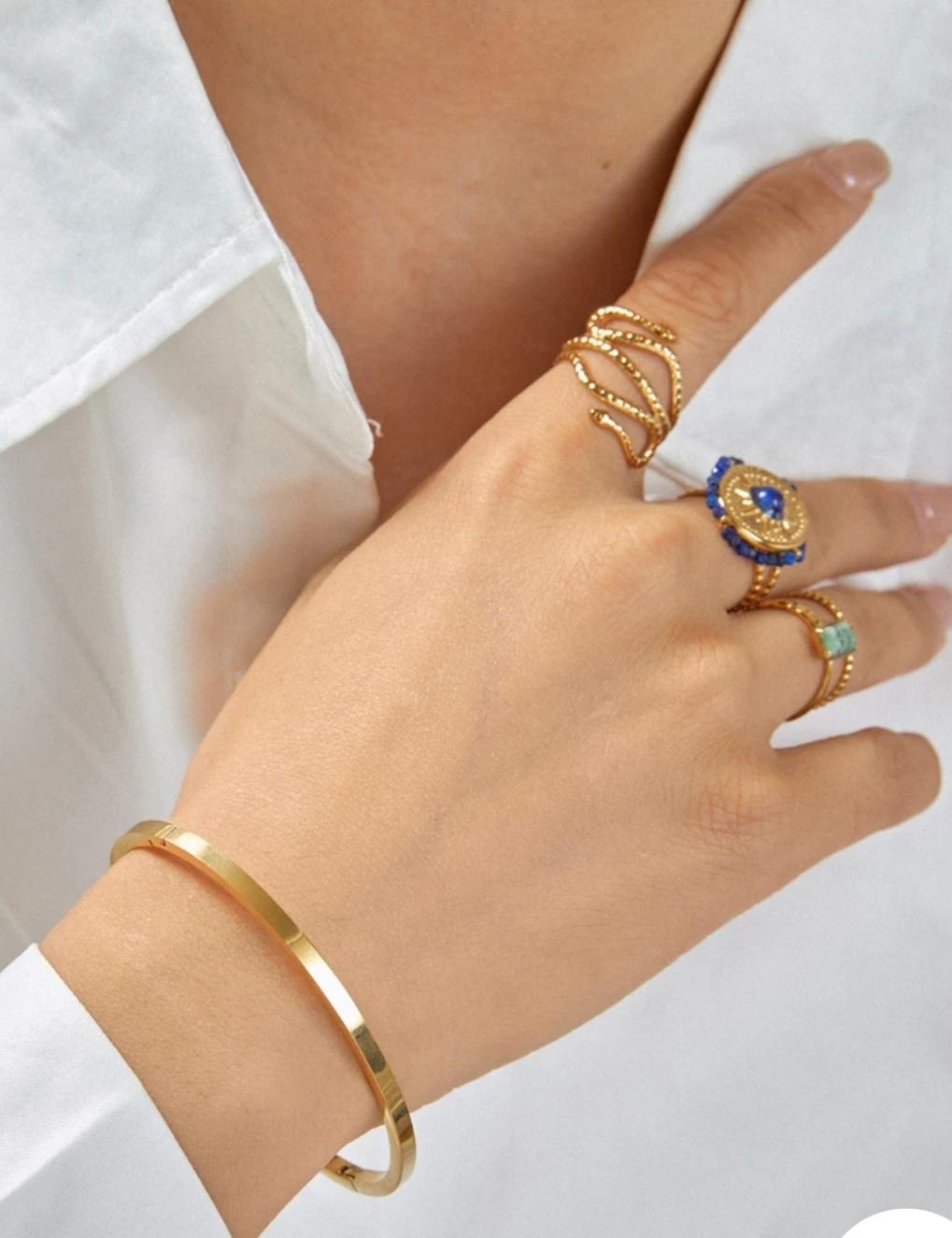 Jonc bracelet en acier inoxydable 