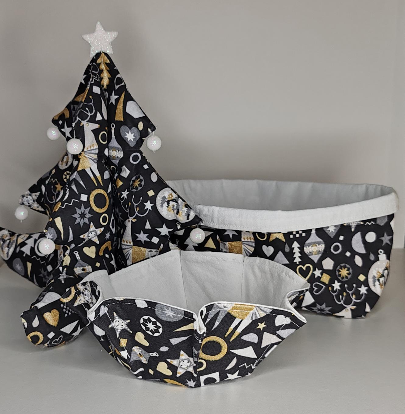 Coffret déco de table Noël noir