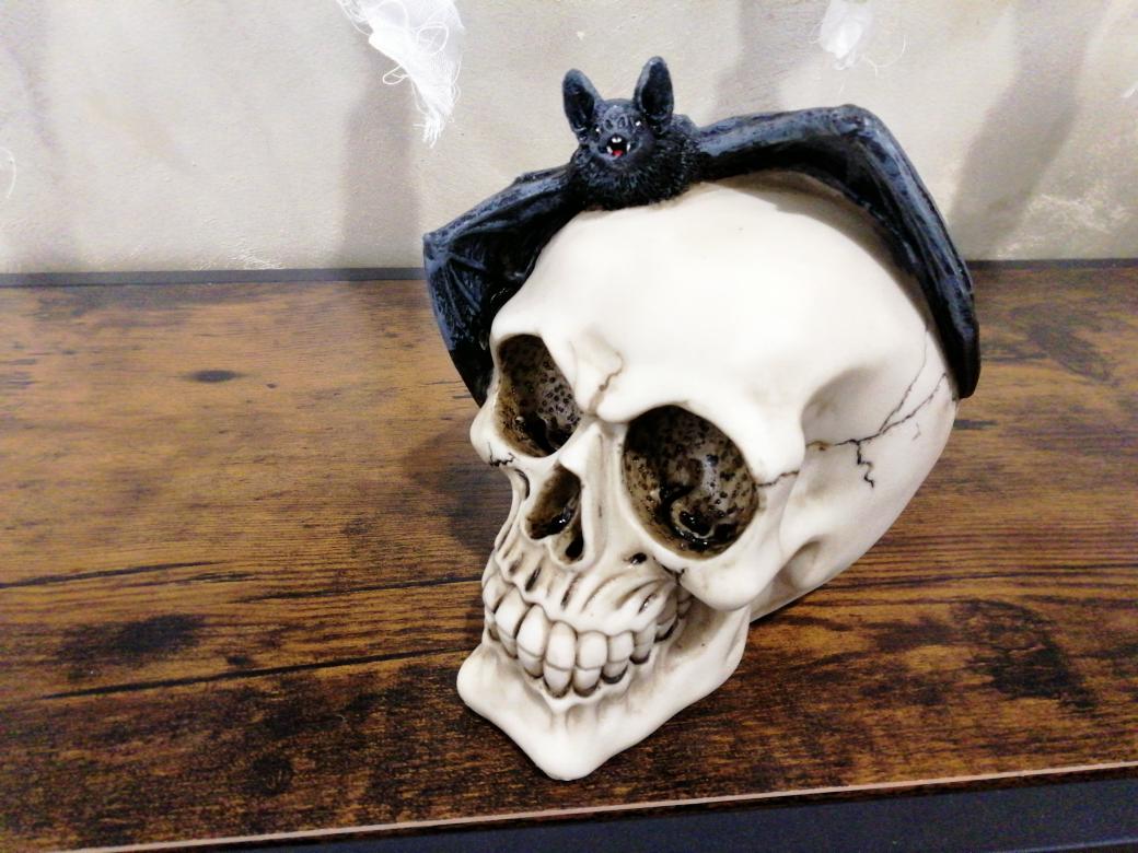 Tête de mort chauve souris 