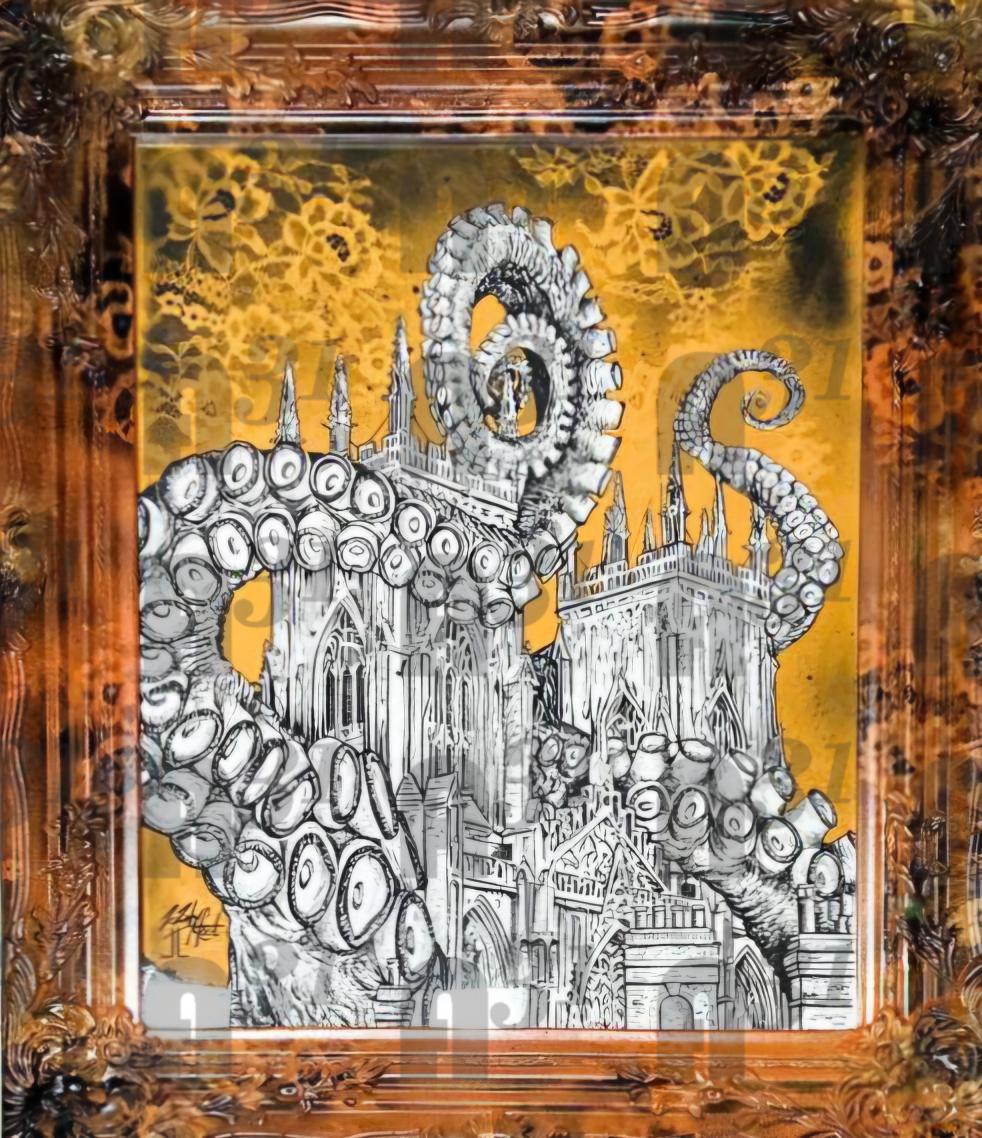 2. It Came from Beneath Hand Finished Framed Print 1/1 