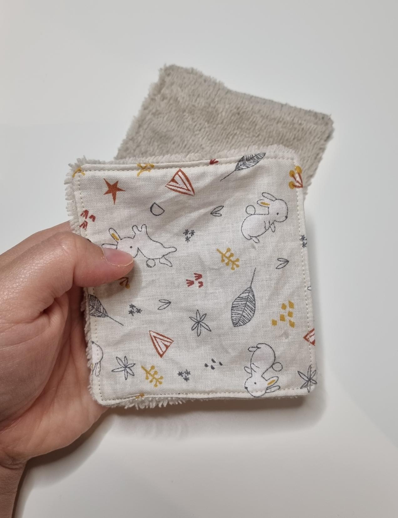 Lingette lapins beige