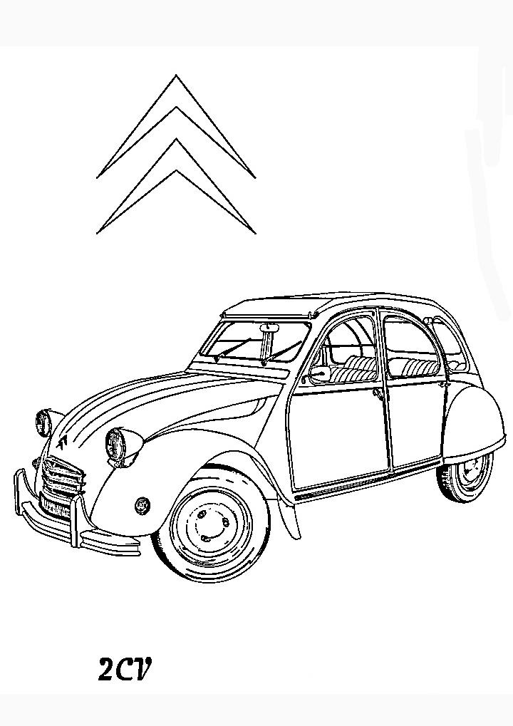  Gravure 2 CV Citroën 