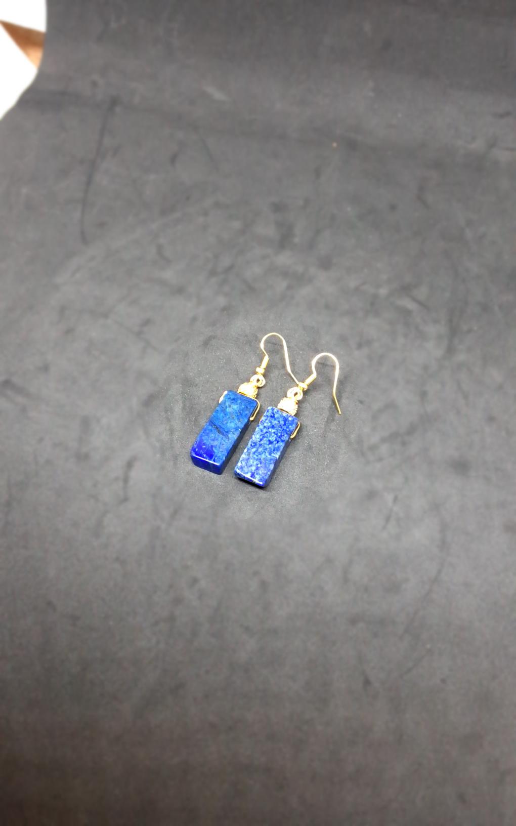 Boucles lapis lazuli 