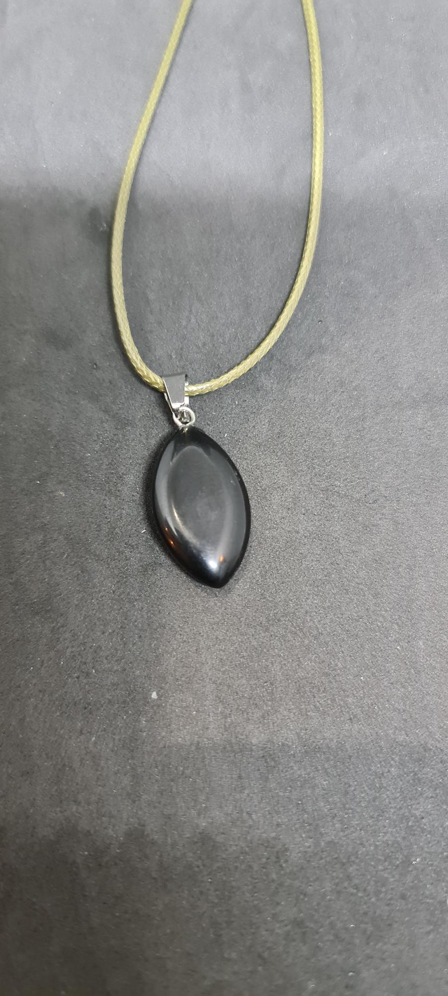 Collier goutte onyx
